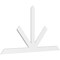 Ekena Millwork Saratoga Architectural Grade PVC Gable Bracket, 108"W x 58 1/2"H x 2"D x 6"F, 13/12 Pitch GBP108X59X0206SAR00 - alternate 1